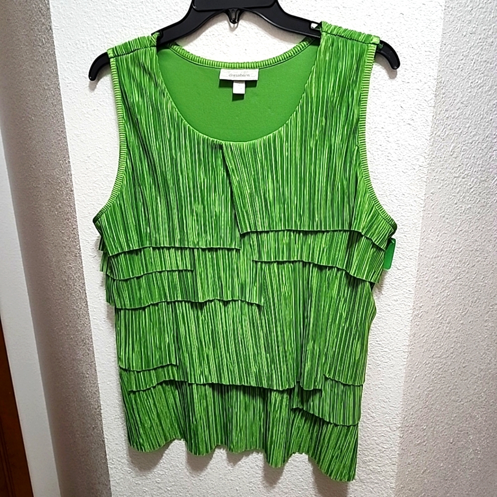 Dressbarn XL Asymetrical Pleated Layered Top Fairycore Whimseycore Party Club